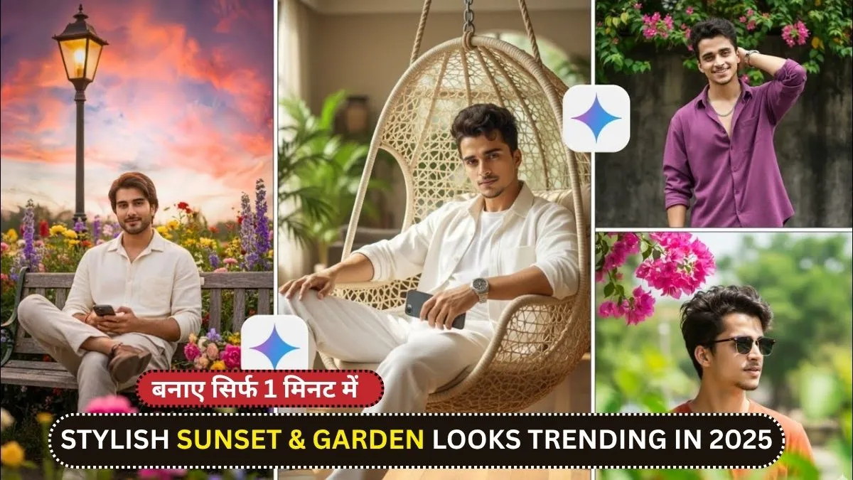 gemini-ai-boys-photoshoot-prompts-stylish-sunset-garden-looks-2025