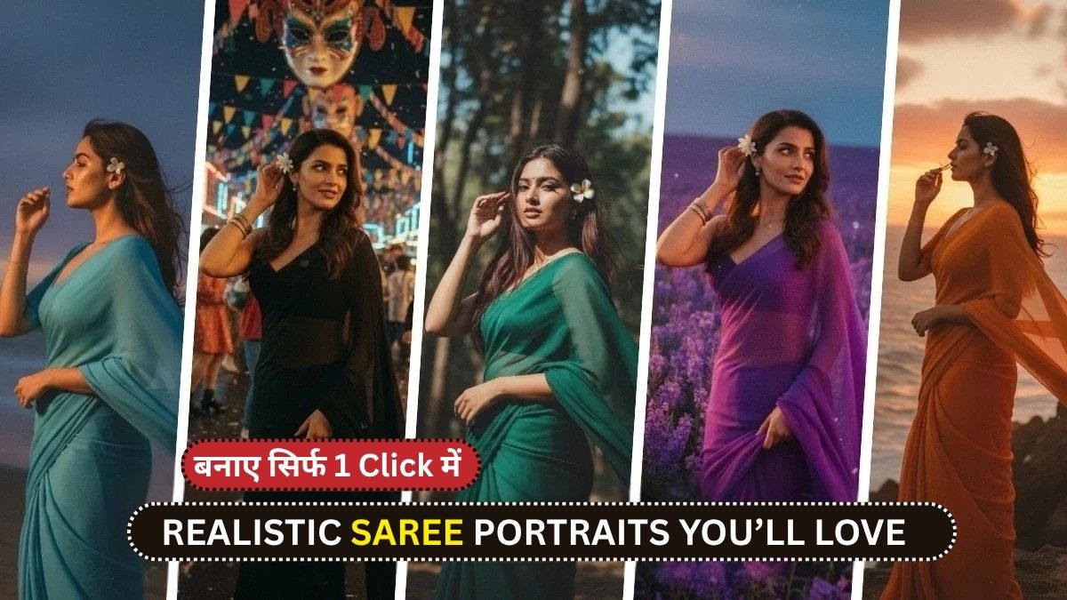 Trending Gemini AI Photo Editing Prompts – Realistic Saree Portraits You’ll Love